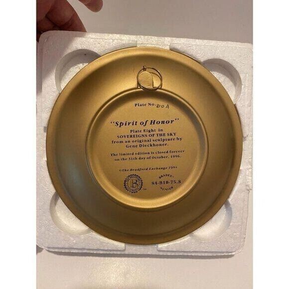 Bradford Exchange 1995 Spirit of Honor #8 Sovereigns of the Sky Collector Plat - Picture 3 of 7